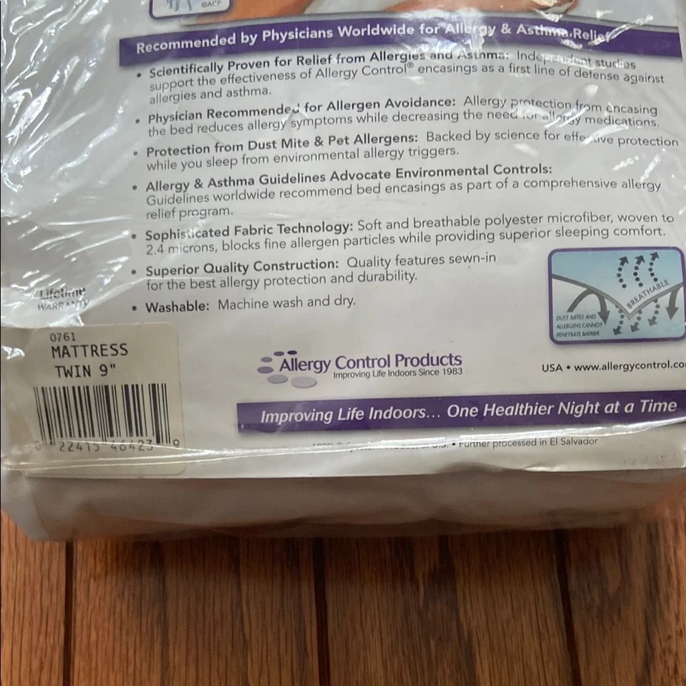 Allergy Control Mattress Cover - White